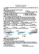 Đề kiểm tra giữa học kì I môn Công nghệ 8